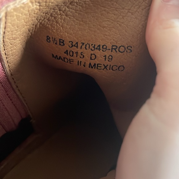 Frye Alton Chelsea Rosewood Red Suede ankle boot booties 8.5 - Picture 6 of 7